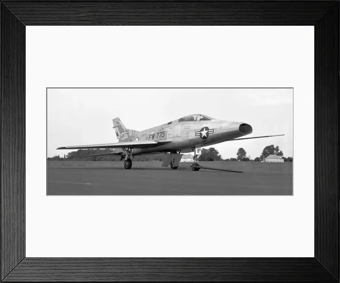 Framed Print : United States Air Force - North American F-100A-5-NA 52-5775