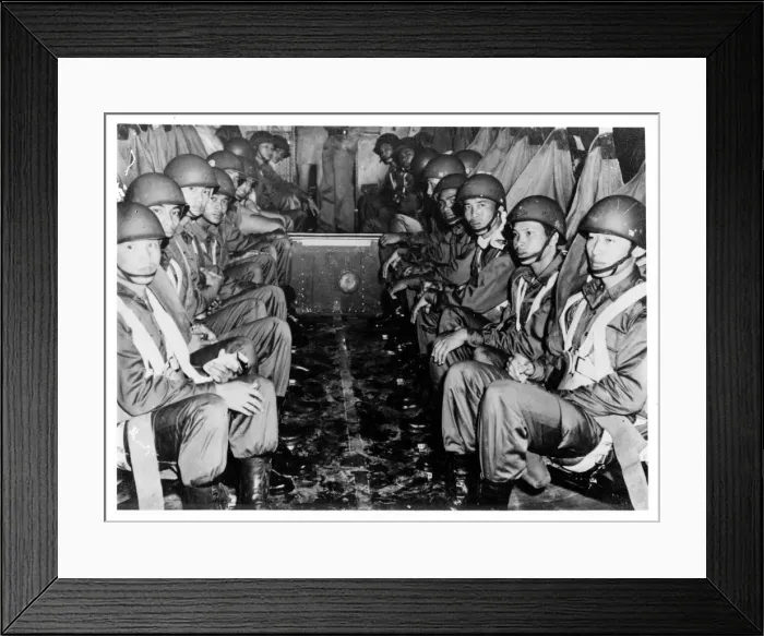 Framed Print : Thai paratroop trainees seated in the jump-ship Framed Print : Thai paratroop trainees seated in the jump-ship