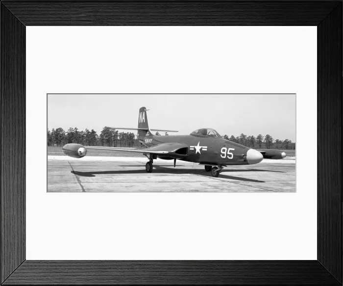Framed Print : United States Navy - McDonnell F2H-2N Banshee 123307 Framed Print : United States Navy - McDonnell F2H-2N Banshee 123307