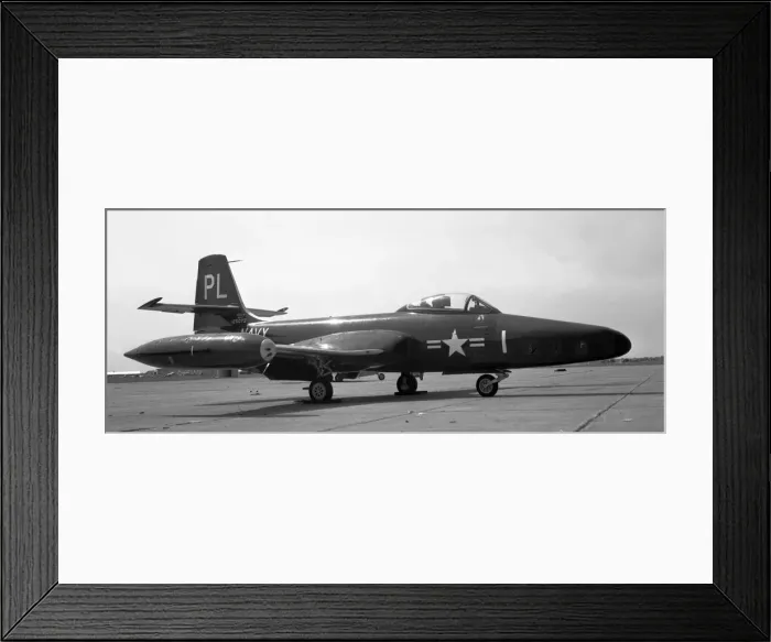 Framed Print : United States Navy - McDonnell F2H-2P Banshee 125073 Framed Print : United States Navy - McDonnell F2H-2P Banshee 125073