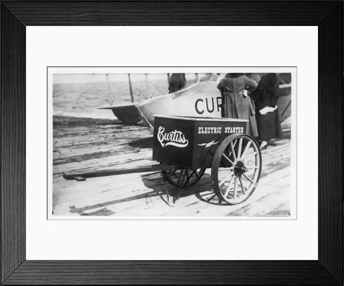 Framed Print : A Curtiss battery cart used for starting aero-engines Framed Print : A Curtiss battery cart used for starting aero-engines