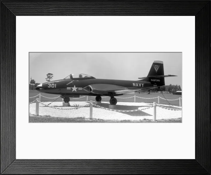 Framed Print : United States Navy - McDonnell F2H-1 Banshee 122547 Framed Print : United States Navy - McDonnell F2H-1 Banshee 122547