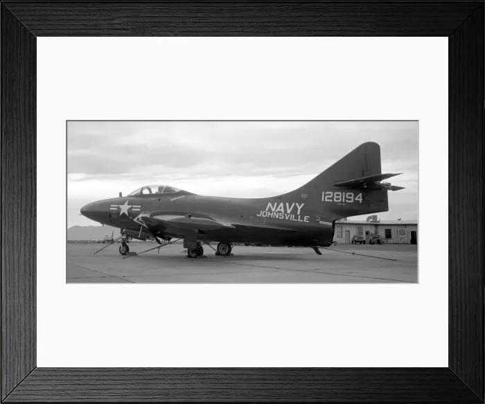 Framed Print : United States Navy - Grumman F9F-6K Cougar 128194 Framed Print : United States Navy - Grumman F9F-6K Cougar 128194