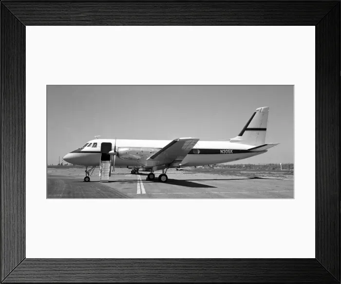 Framed Print : Grumman Gulfstream I N305K