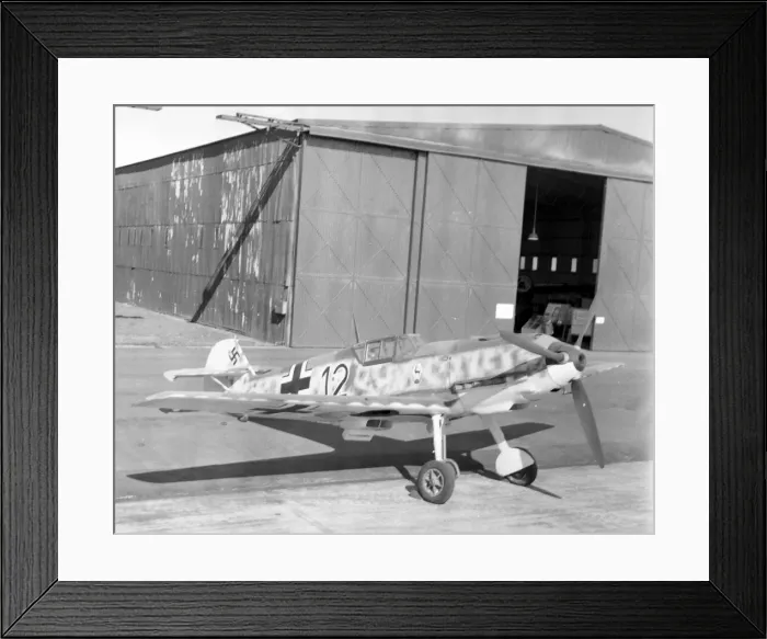 Framed Print : Messerschmitt Bf 109E Black 12