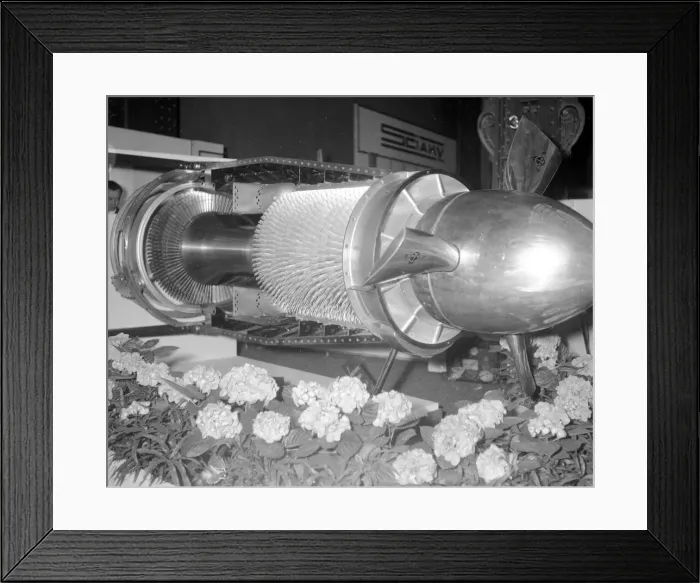 Framed Print : SOCEMA TGA-01 turboprop at the Paris Salon Aeronautique 1949 Framed Print : SOCEMA TGA-01 turboprop at the Paris Salon Aeronautique 1949