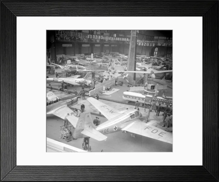 Framed Print : Paris Salon Aeronautique 1949 general view at Grand Palais Framed Print : Paris Salon Aeronautique 1949 general view at Grand Palais