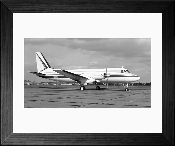 Framed Print : Grumman G. 159 Gulfstream I N18N, Marco Polo Framed Print : Grumman G. 159 Gulfstream I N18N, Marco Polo
