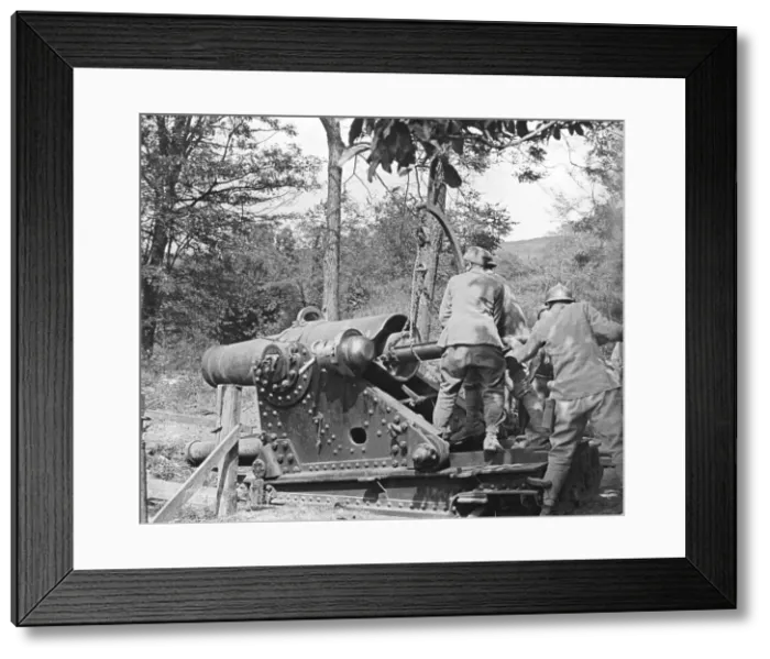 Framed Print : Mortier de 270 mm modele 1885 - LH image Framed Print : Mortier de 270 mm modele 1885 - LH image