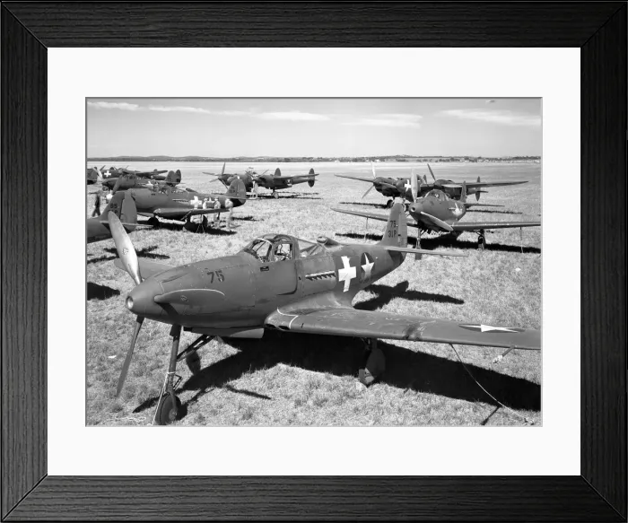 Framed Print : Bell P-39D Airacobras and Lockheed P-38E Lightnings Framed Print : Bell P-39D Airacobras and Lockheed P-38E Lightnings