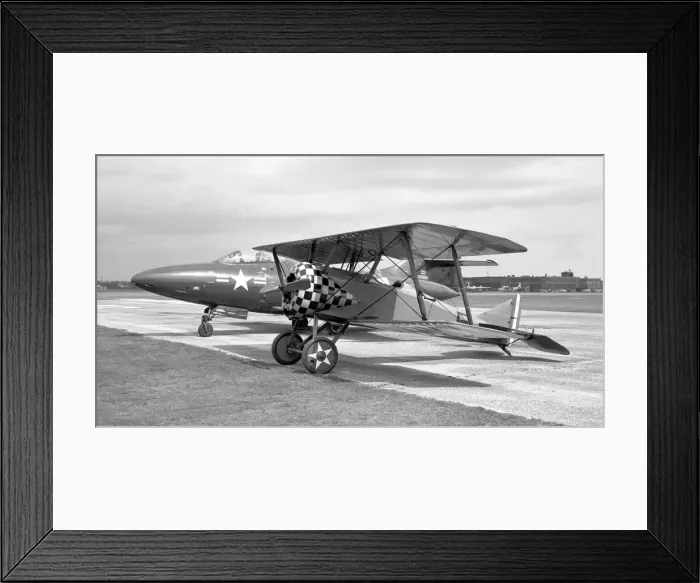 Framed Print : Grumman F9F-5 Panther 125908 with Thomas-Morse S. 4C 5 Framed Print : Grumman F9F-5 Panther 125908 with Thomas-Morse S. 4C 5