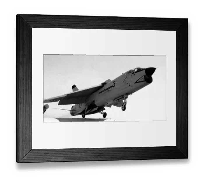 Framed Print : LTV F-8FN Crusader 3 launches from the catapult Framed Print : LTV F-8FN Crusader 3 launches from the catapult