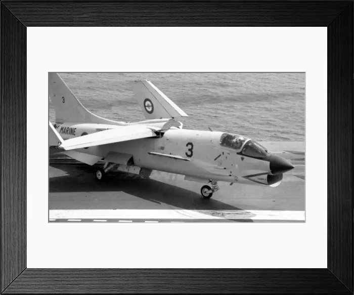 Framed Print : LTV F-8FN Crusader 3 waiting for launch Framed Print : LTV F-8FN Crusader 3 waiting for launch