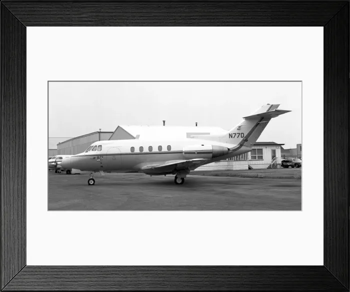 Framed Print : Hawker-Siddeley HS-125-1A N77D Framed Print : Hawker-Siddeley HS-125-1A N77D