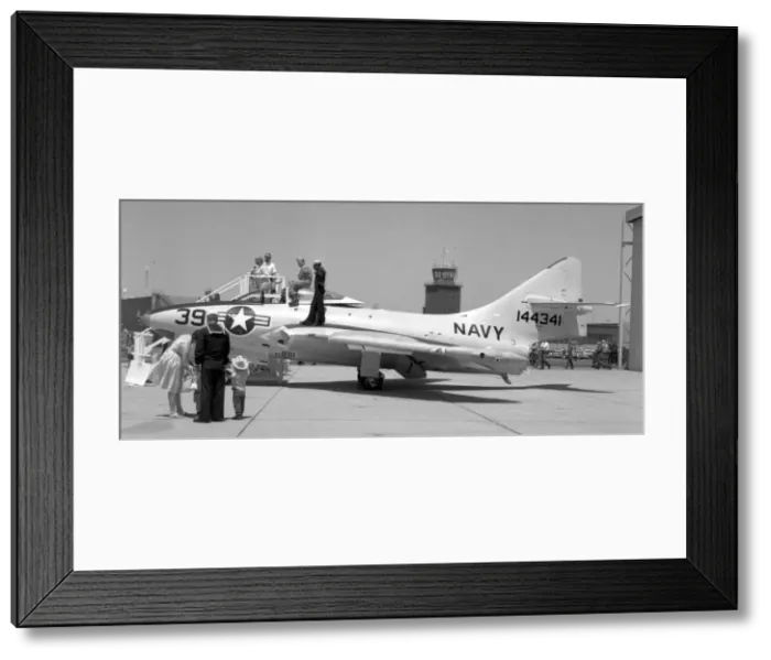 Framed Print : Grumman QF-9J Cougar 144341 Framed Print : Grumman QF-9J Cougar 144341