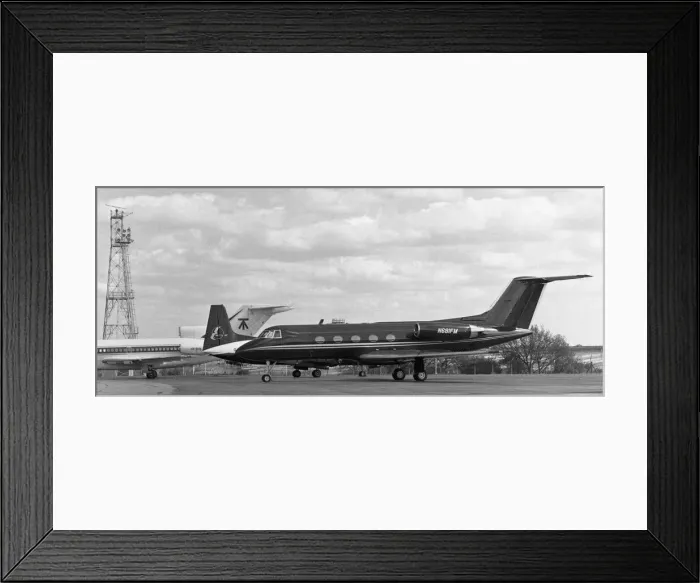 Framed Print : Grumman G-1159 Gulfstream II N681FM
