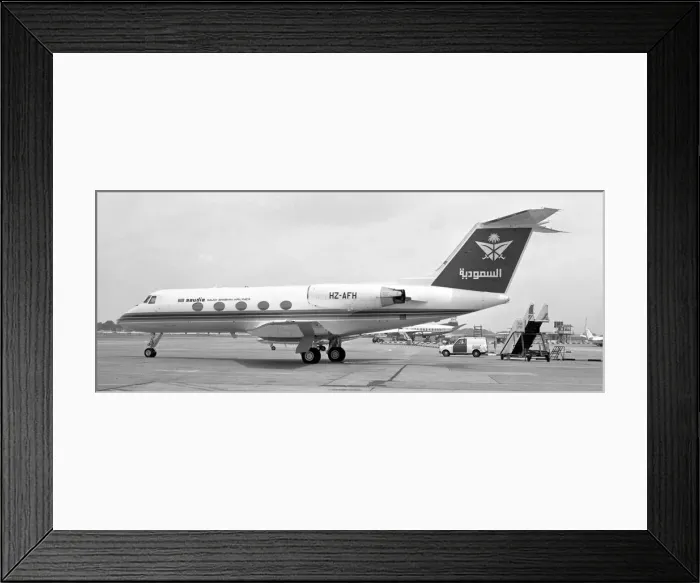 Framed Print : Grumman G-1159 Gulfstream II HZ-AFH Framed Print : Grumman G-1159 Gulfstream II HZ-AFH