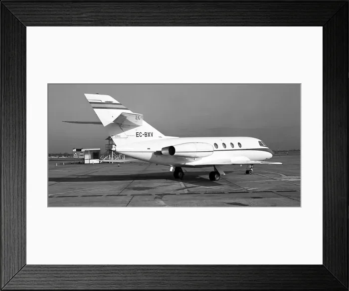 Framed Print : Dassault Falcon 20D EC-BXV
