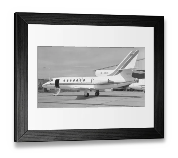 Framed Print : Dassault Falcon 50 LX-RVR Framed Print : Dassault Falcon 50 LX-RVR