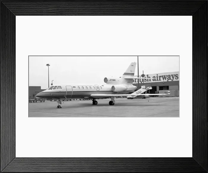 Framed Print : Dassault Falcon 50 JY-HAH Framed Print : Dassault Falcon 50 JY-HAH