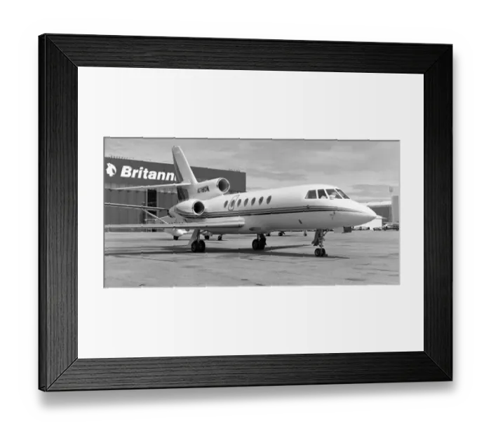 Framed Print : Dassault Falcon 50 N718DW Framed Print : Dassault Falcon 50 N718DW