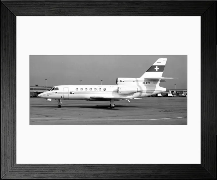 Framed Print : Dassault Falcon 50 HB-IEV Framed Print : Dassault Falcon 50 HB-IEV