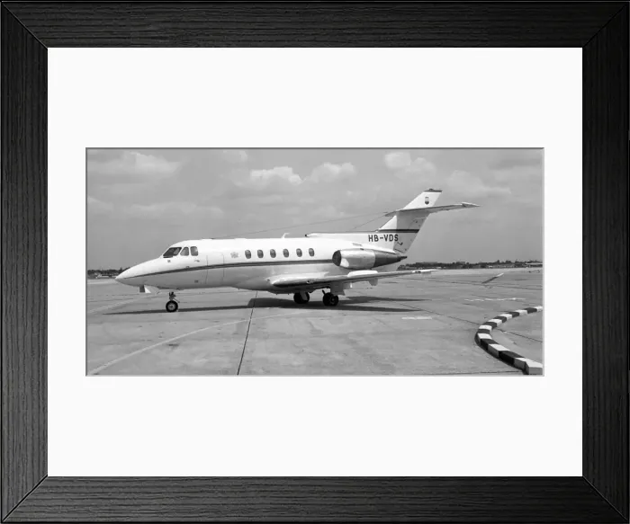 Framed Print : Hawker Siddeley 125-600B HB-VDS Framed Print : Hawker Siddeley 125-600B HB-VDS