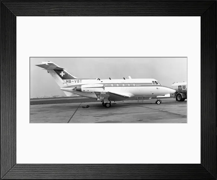 Framed Print : Hawker Siddeley HS-125-3B - RA HB-VBT Framed Print : Hawker Siddeley HS-125-3B - RA HB-VBT