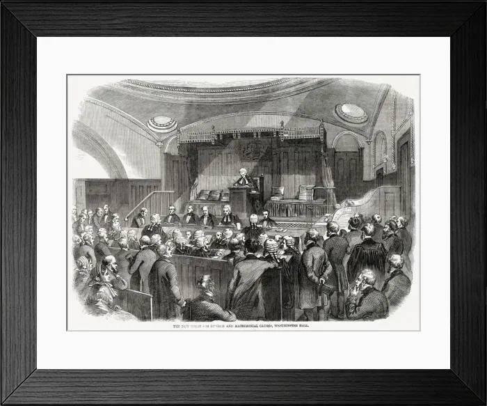 Framed Print : Interior of the new Court for Divorce and Matrimonial Causes Framed Print : Interior of the new Court for Divorce and Matrimonial Causes
