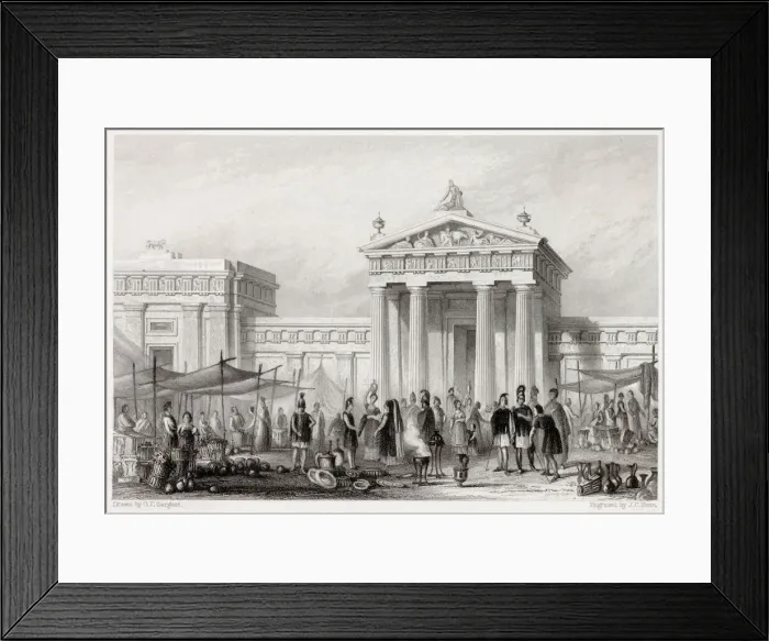 Framed Print : Market place at Athens Framed Print : Market place at Athens