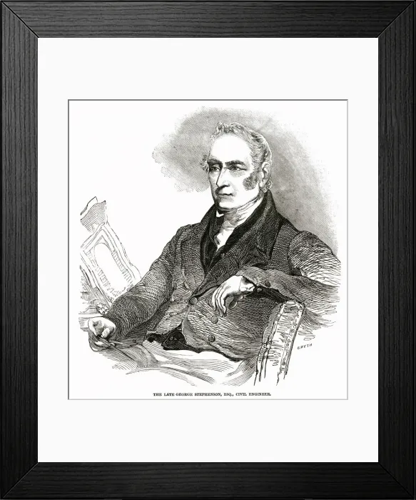 Framed Print : George Stephenson (1781 - 18480, British civil engineer and mechanical engineer Framed Print : George Stephenson (1781 - 18480, British civil engineer and mechanical engineer