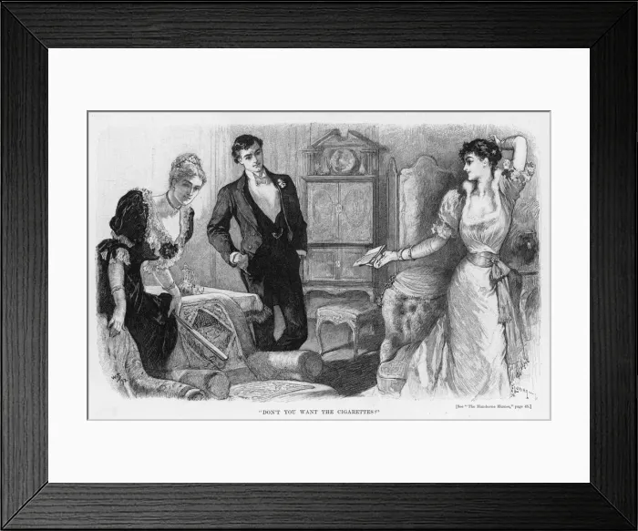 Framed Print : People smoking cigarettes Framed Print : People smoking cigarettes
