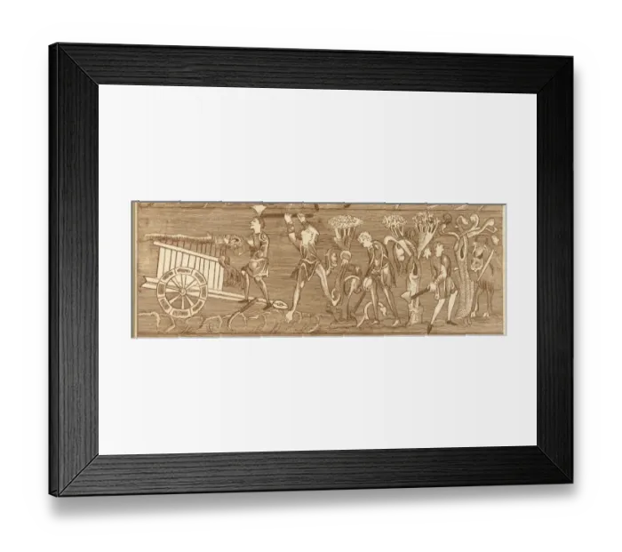 Framed Print : Medieval farmers clearing pasture land Framed Print : Medieval farmers clearing pasture land