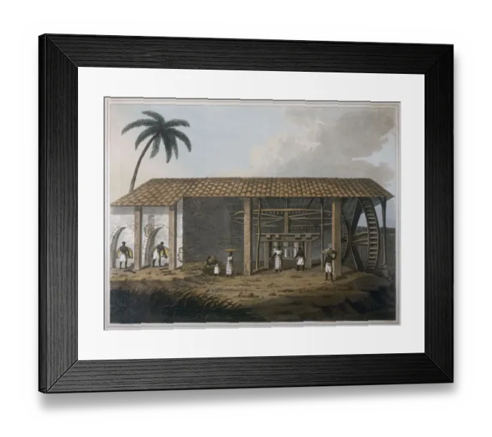 Framed Print : Slaves working in a Sugar Mill in the West Indies Framed Print : Slaves working in a Sugar Mill in the West Indies