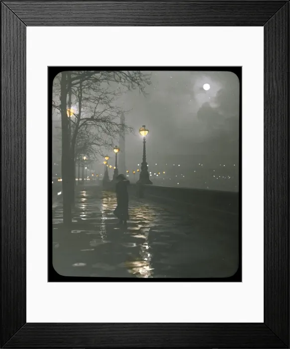 Framed Print : EMBANKMENT  /  LANTERN SLIDE