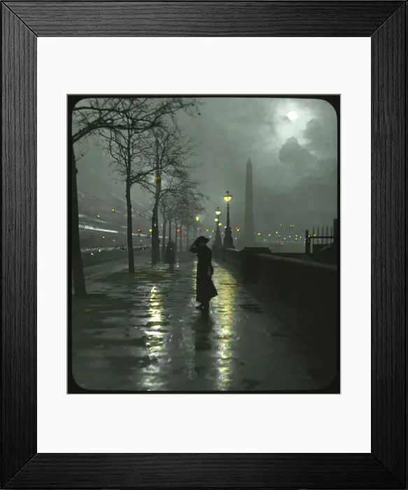 Framed Print : EMBANKMENT  /  LANTERN SLIDE