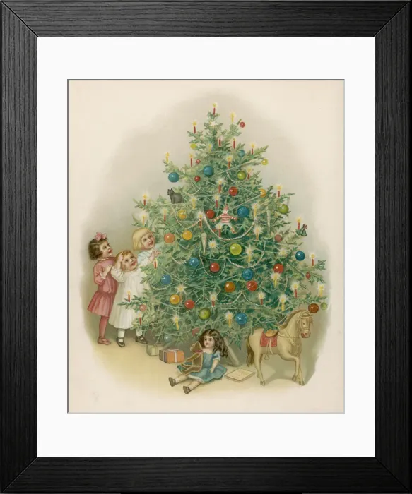 Framed Print : CHILDREN AND TREE Framed Print : CHILDREN AND TREE