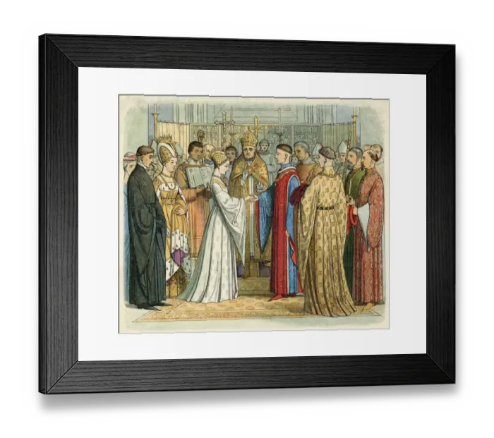 Framed Print : King Henry V wedding