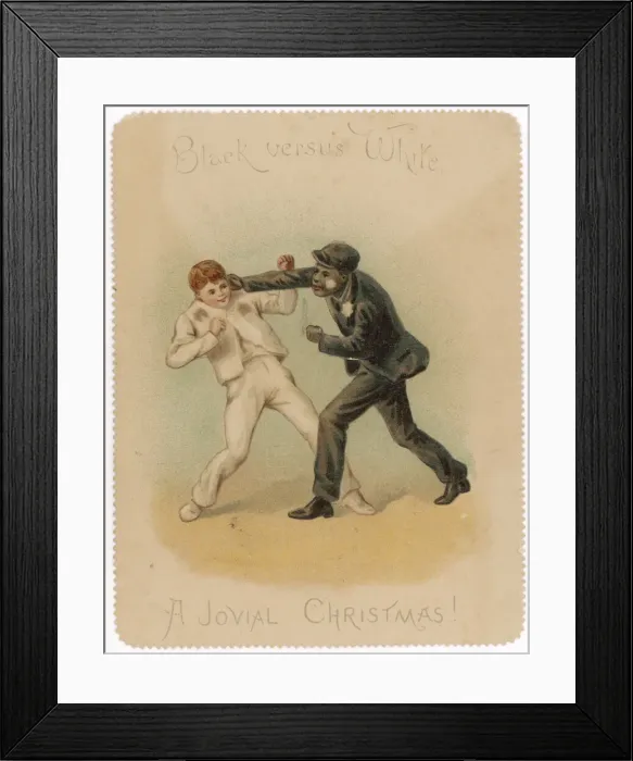 Framed Print : CARD - BOYS FIGHTING