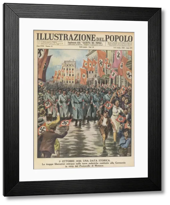 Framed Print : GERMANS INVADE SUDETEN Framed Print : GERMANS INVADE SUDETEN