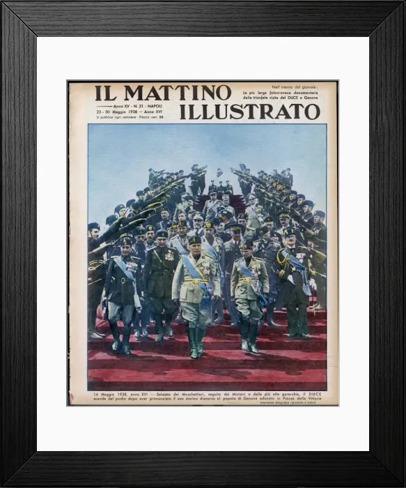 Framed Print : MUSSOLINI AT GENOVA Framed Print : MUSSOLINI AT GENOVA