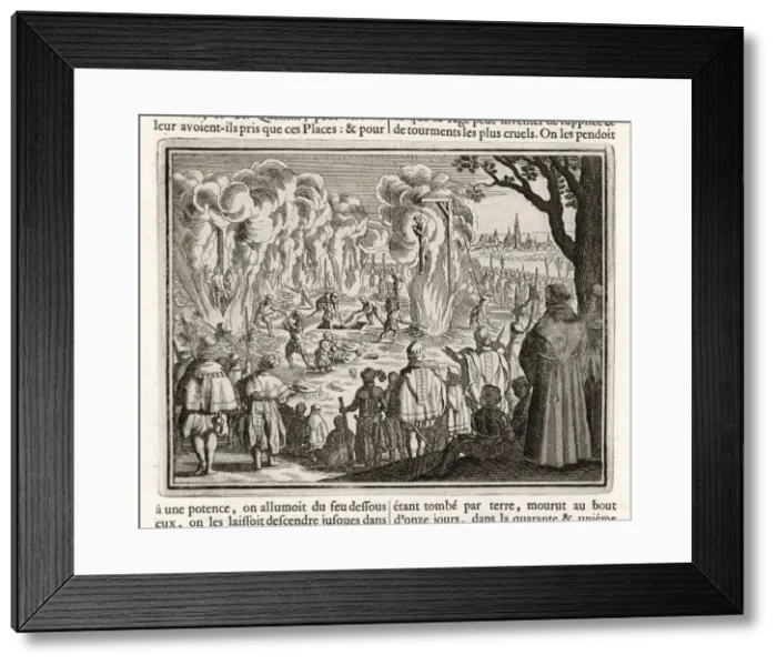 Framed Print : PROTESTANTS ROASTED Framed Print : PROTESTANTS ROASTED