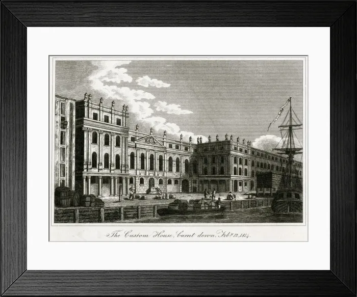 Framed Print : Custom House 1814 Framed Print : Custom House 1814