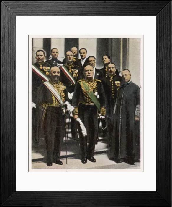 Framed Print : MUSSOLINI AND PIUS MEET Framed Print : MUSSOLINI AND PIUS MEET