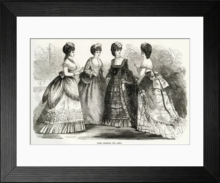 Framed Print : Fashions for April 1870 Framed Print : Fashions for April 1870