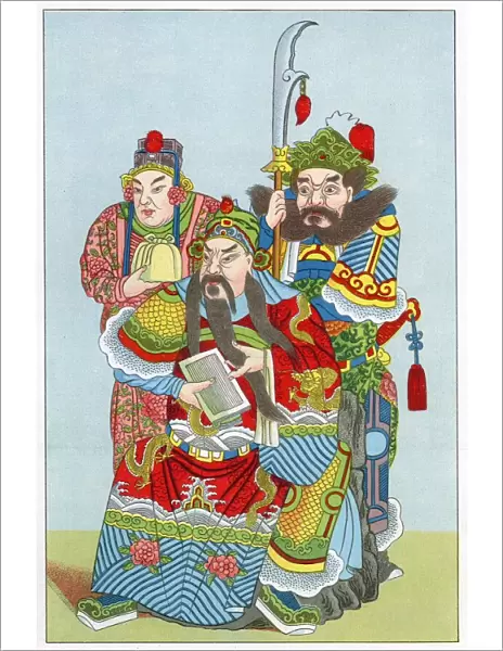 KOAN-KONG (or Koang-Yu) the God of War, with his son KOAN-PING
