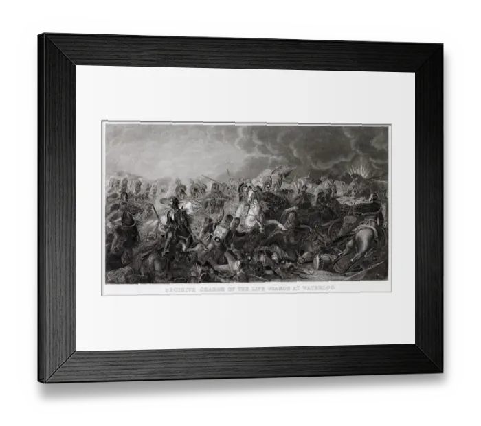 Framed Print : The decisive charge of the Life Guards. Date: 18 June 1815 Framed Print : The decisive charge of the Life Guards. Date: 18 June 1815
