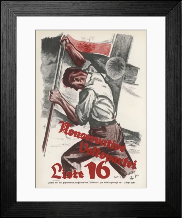 Framed Print : GERMAN POSTER 1930 Framed Print : GERMAN POSTER 1930