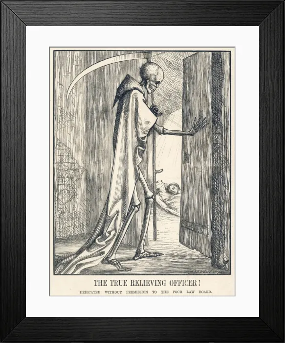 Framed Print : DEATH RELIEVES THE POOR Framed Print : DEATH RELIEVES THE POOR