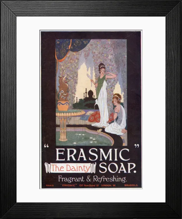 Framed Print : Erasmic Soap - fragrant and refreshing Date: 1920 Framed Print : Erasmic Soap - fragrant and refreshing Date: 1920
